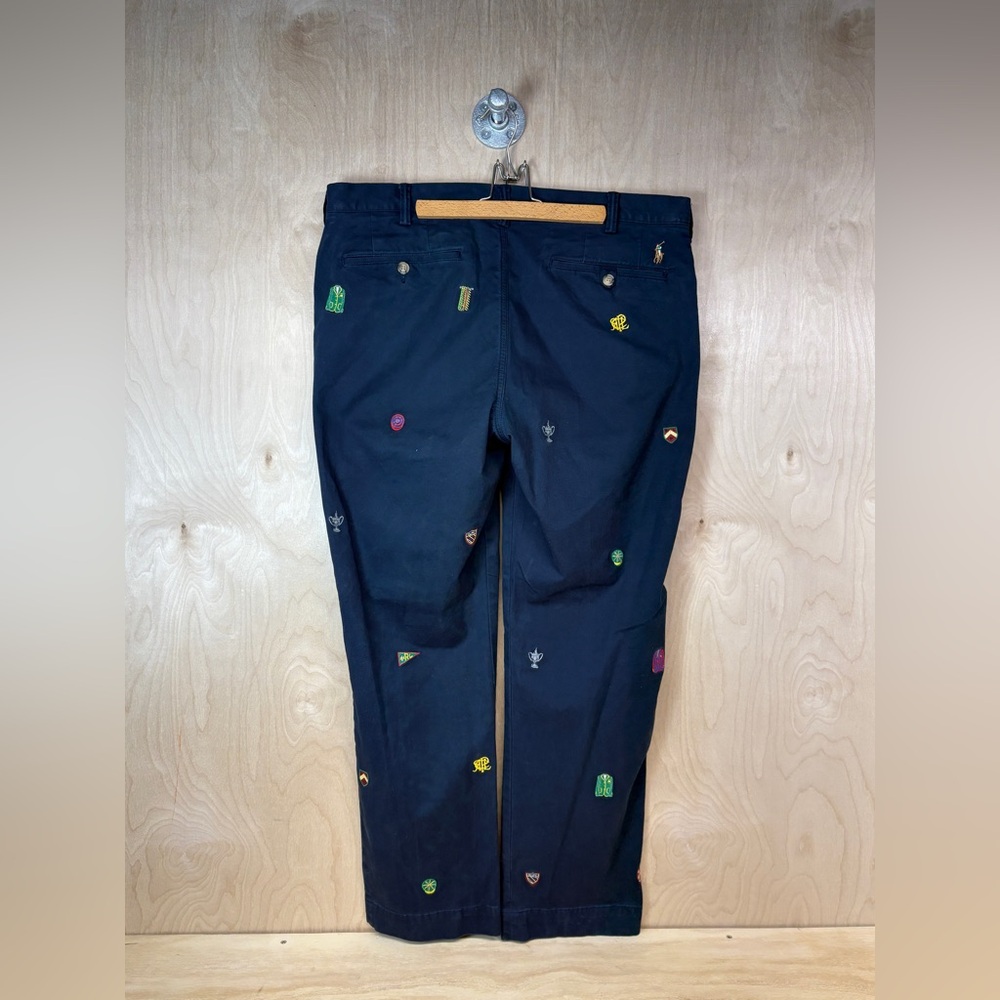Polo by Ralph Lauren Black Embroidered Chino Pants - Picture 5 of 9